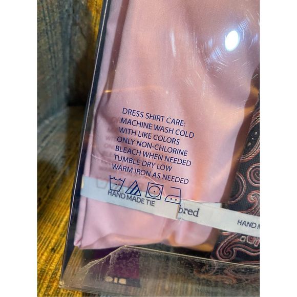 Saddlebred NIB Pink Button-Down Easy Care Shirt w/Tie, Men’s Size 2XL, MSRP $75 - Picture 4 of 6